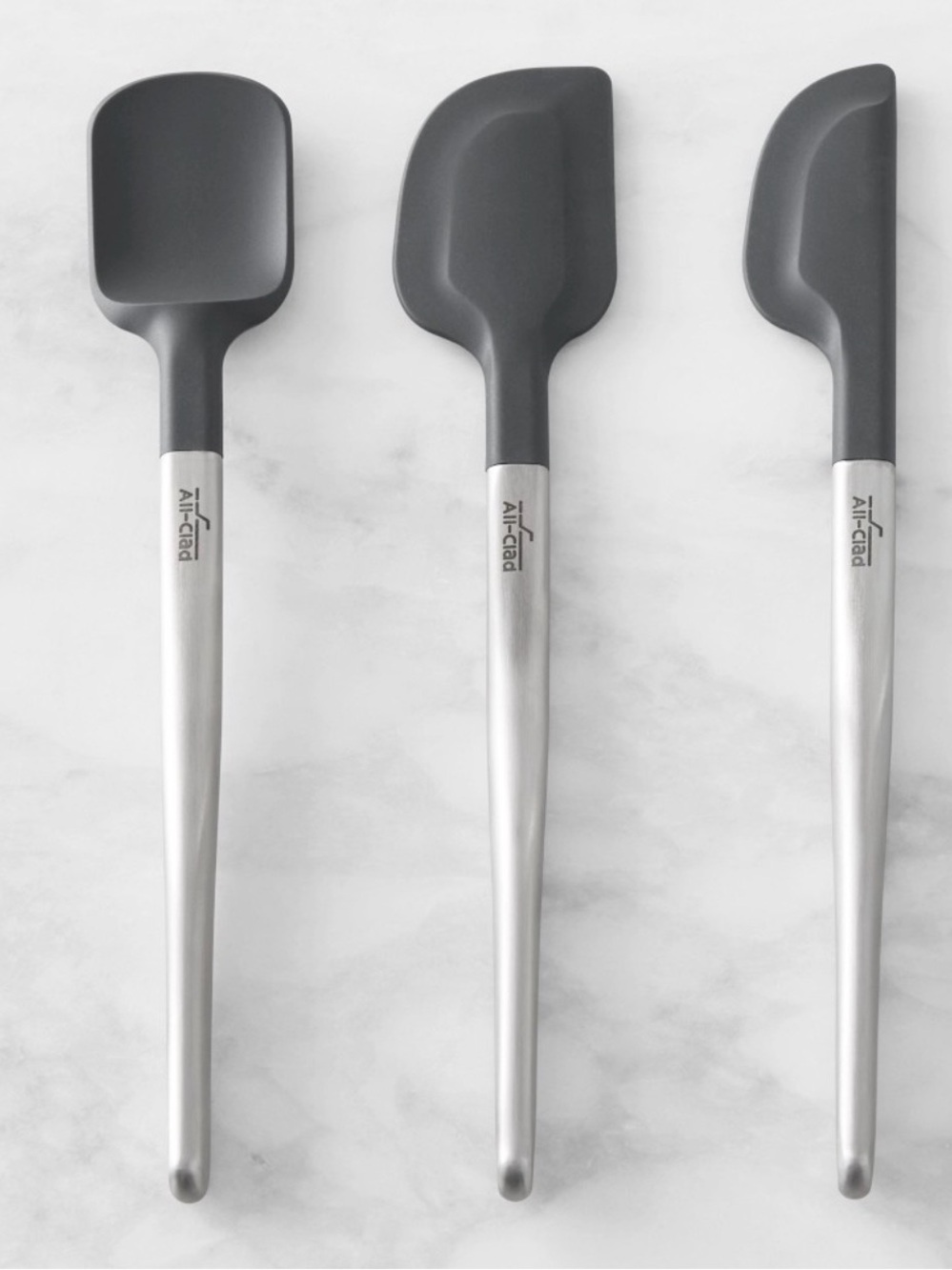 All-Clad Silicone Spatulas Set of 3 Stainless Steel Baking Cooking Gifts New